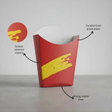 French Fries Serving Box | Fries & Snack Packaging Box | Durable Paper | Pack of 25