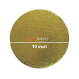 Gold Round Drum Cake Board Cake Base | Pack of 5 - Bakeyy.com - India - Gold Round Drum Cake Board Cake Base | Pack of 5 - 10 inch