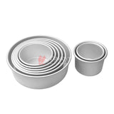 Non Stick High Quality Taller 2.5 Inch | 6cm Height Aluminum Alloy Fixed Bottom 4/5/6/7/8/9/10/12 inch Round Cake Pan |Pack Of 8| - Bakeyy.com - India - Non Stick High Quality Taller 2.5 Inch | 6cm Height Aluminum Alloy Fixed Bottom 4/5/6/7/8/9/10/12 inch Round Cake Pan |Pack Of 8| - Default Title