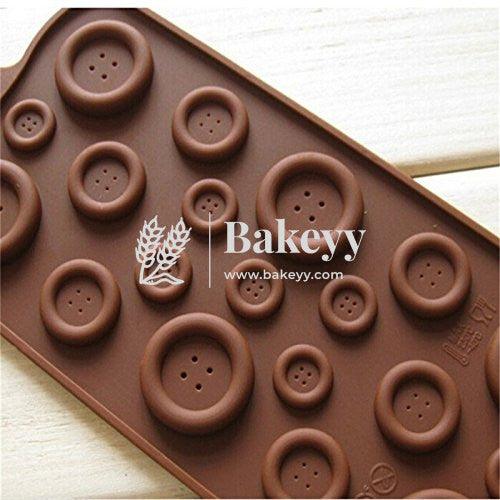 Generic Button Shape Chocolate Mould DIY Silicone Mould - Bakeyy.com