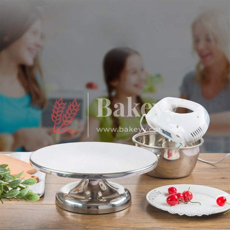 Generic Cake Base, Stainless Steel 30Cm Cake Decorating Stand Revolving Cake Stand, Cake Turntable for Cupcake Baking Home Cake - Bakeyy.com - India - Generic Cake Base, Stainless Steel 30Cm Cake Decorating Stand Revolving Cake Stand, Cake Turntable for Cupcake Baking Home Cake - Default Title