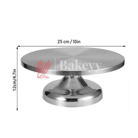 Generic Cake Base, Stainless Steel 30Cm Cake Decorating Stand Revolving Cake Stand, Cake Turntable for Cupcake Baking Home Cake - Bakeyy.com - India - Generic Cake Base, Stainless Steel 30Cm Cake Decorating Stand Revolving Cake Stand, Cake Turntable for Cupcake Baking Home Cake - Default Title