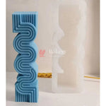 geometric-wavy-stripe-shape-candle-silicone-mold-or-cake-mould-fondant-decorating-cake-bakeyy-com - Bakeyy.com