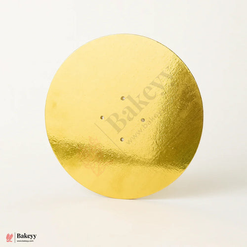 8 Inch Round Gold Cake Base Board with Holes – Strong & Sturdy| Pack Of 25 - Bakeyy.com - India - 8 Inch Round Gold Cake Base Board with Holes – Strong & Sturdy| Pack Of 25 - Default Title