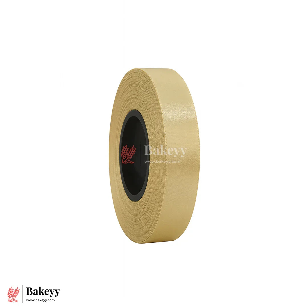 0.5 inch | 18 Mtr Gold Satin Ribbon Roll – High-Quality Decorative Ribbon for Gift Wrapping & Crafts| 1 Roll