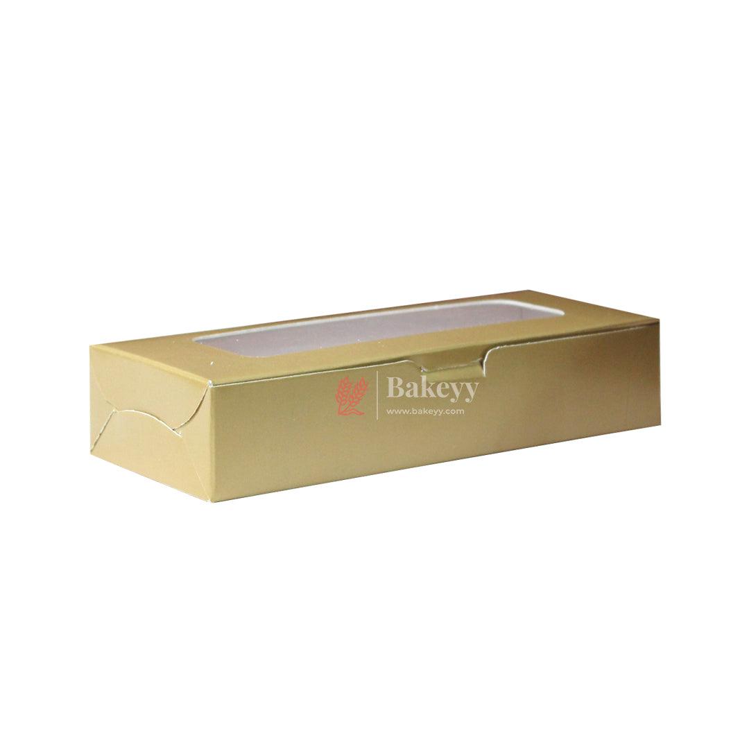 2 Brownie Box | Macron Box | Gold Color | With Window - Bakeyy.com - India - {{ variant.name }}