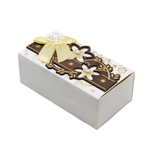 Gift Box | Pack Of 10 | Chocolate Packing Box | Return Gift Box | Gold & White Colour - Bakeyy.com