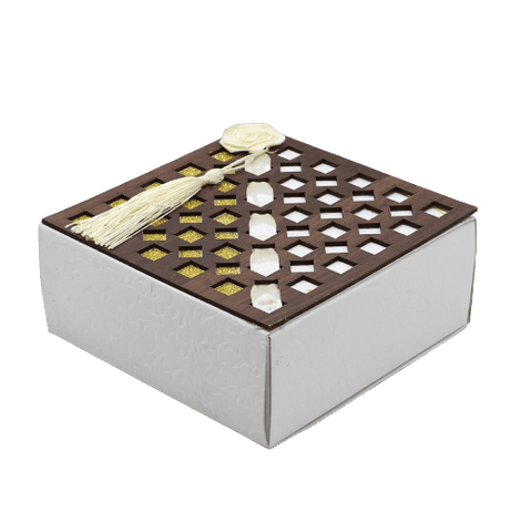 Gift Box | Pack Of 10 | Chocolate Packing Box | Return Gift Box | Gold & WhiteColour | - Bakeyy.com - India - Gift Box | Pack Of 10 | Chocolate Packing Box | Return Gift Box | Gold & WhiteColour | - Default Title