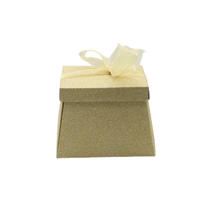 Gift Box | Pack Of 10 | Chocolate Packing Box | Return Gift Box | Gold Colour | Small | Pyramid Box - Bakeyy.com