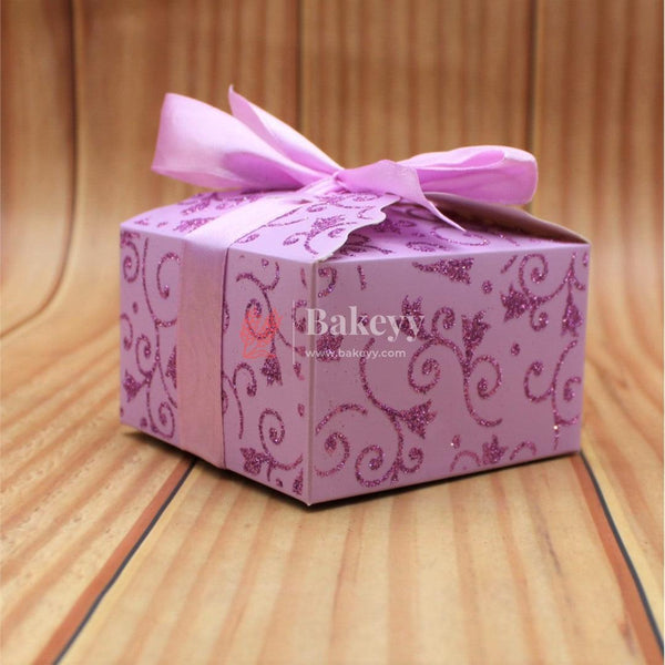 Gift Box | Pack Of 10 | Chocolate Packing Box | Return Gift Box | Lavender Colour | Medium - Bakeyy.com