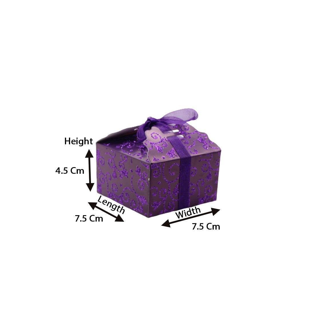 Gift Box | Pack Of 10 | Chocolate Packing Box | Return Gift Box | Purple Colour | Small - Bakeyy.com - India - Gift Box | Pack Of 10 | Chocolate Packing Box | Return Gift Box | Purple Colour | Small - Default Title