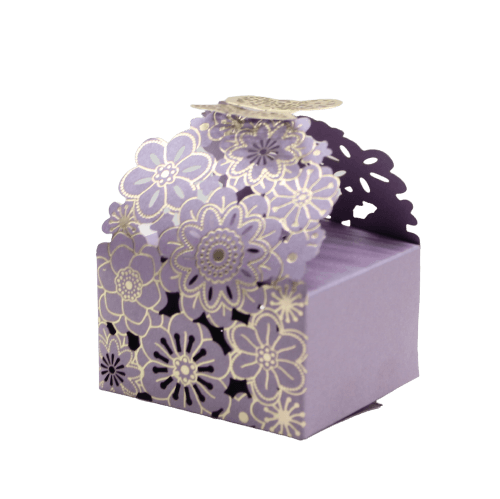 Gift Box | Pack Of 10 | Chocolate Packing Box | Return Gift Box | Purple Colour | Small - Bakeyy.com