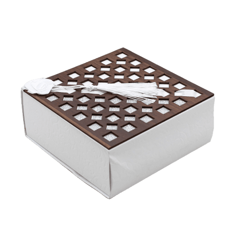 Gift Box | Pack Of 10 | Chocolate Packing Box | Return Gift Box | Silver & WhiteColour | - Bakeyy.com - India - Gift Box | Pack Of 10 | Chocolate Packing Box | Return Gift Box | Silver & WhiteColour | - Default Title