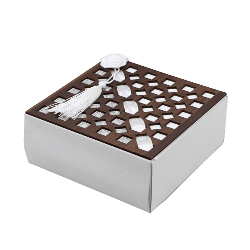 Gift Box | Pack Of 10 | Chocolate Packing Box | Return Gift Box | Silver & WhiteColour | - Bakeyy.com - India - Gift Box | Pack Of 10 | Chocolate Packing Box | Return Gift Box | Silver & WhiteColour | - Default Title