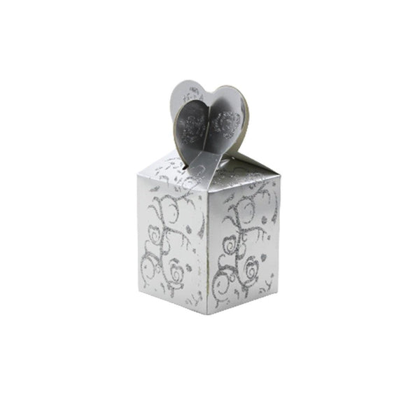 Gift Box | Pack Of 10 | Chocolate Packing Box | Return Gift Box | Silver Colour - Bakeyy.com
