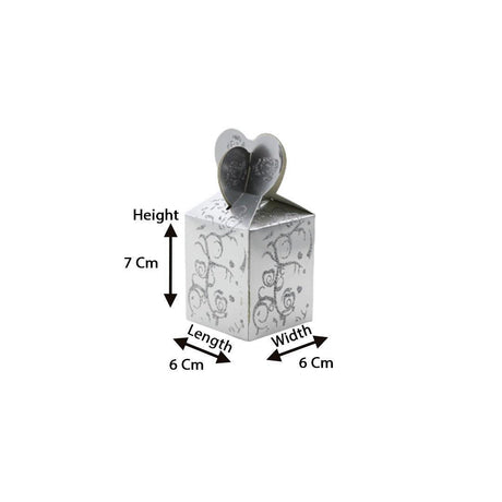 Gift Box | Pack Of 10 | Chocolate Packing Box | Return Gift Box | Silver Colour - Bakeyy.com - India - Gift Box | Pack Of 10 | Chocolate Packing Box | Return Gift Box | Silver Colour - Default Title