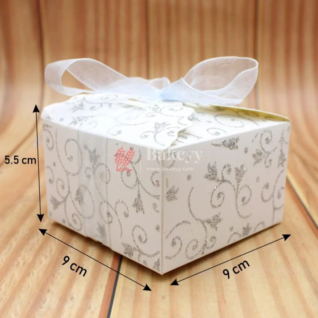 gift-box-or-pack-of-10-or-chocolate-packing-box-or-return-gift-box-or-silver-colour-or-large-bakeyy-com-2 - Bakeyy.com