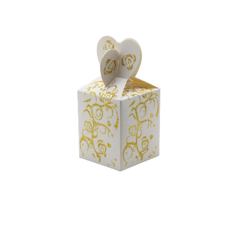 Gift Box | Pack Of 10 | Chocolate Packing Box | Return Gift Box | White; Gold Colour - Bakeyy.com - India - Gift Box | Pack Of 10 | Chocolate Packing Box | Return Gift Box | White; Gold Colour - Default Title