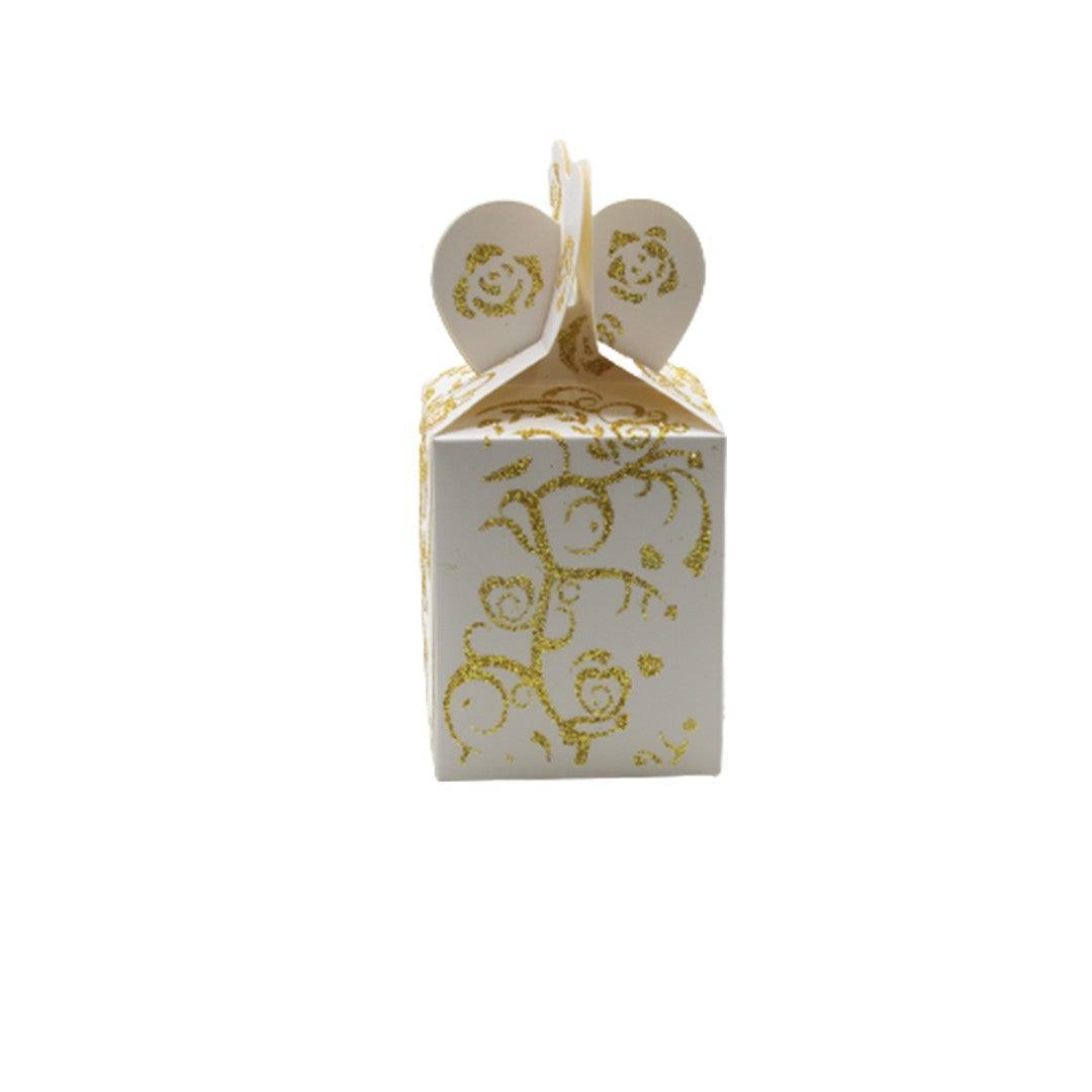 Gift Box | Pack Of 10 | Chocolate Packing Box | Return Gift Box | White; Gold Colour - Bakeyy.com - India - Gift Box | Pack Of 10 | Chocolate Packing Box | Return Gift Box | White; Gold Colour - Default Title