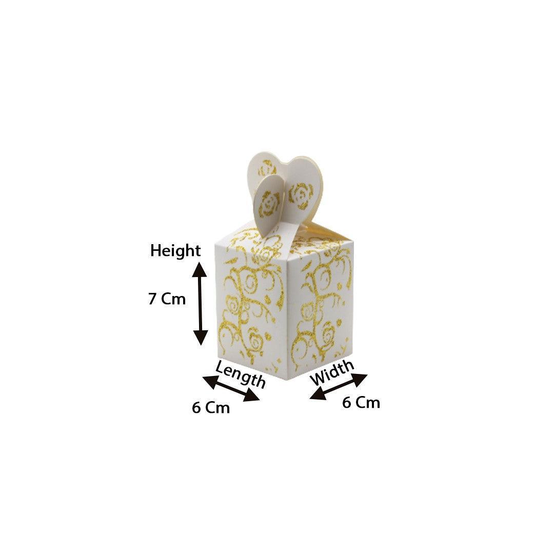 Gift Box | Pack Of 10 | Chocolate Packing Box | Return Gift Box | White; Gold Colour - Bakeyy.com - India - Gift Box | Pack Of 10 | Chocolate Packing Box | Return Gift Box | White; Gold Colour - Default Title