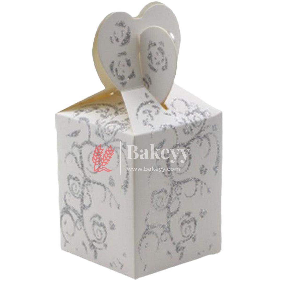 Gift Box | Pack Of 10 | Chocolate Packing Box | Return Gift Box | White Silver Colour - Bakeyy.com - India - Gift Box | Pack Of 10 | Chocolate Packing Box | Return Gift Box | White Silver Colour - Default Title