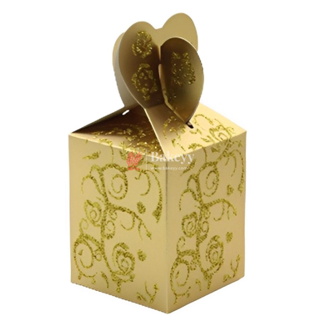 Gift Box | Pack Of 10 | Chocolate Packing Box | Return Gift Box | Gold Colour