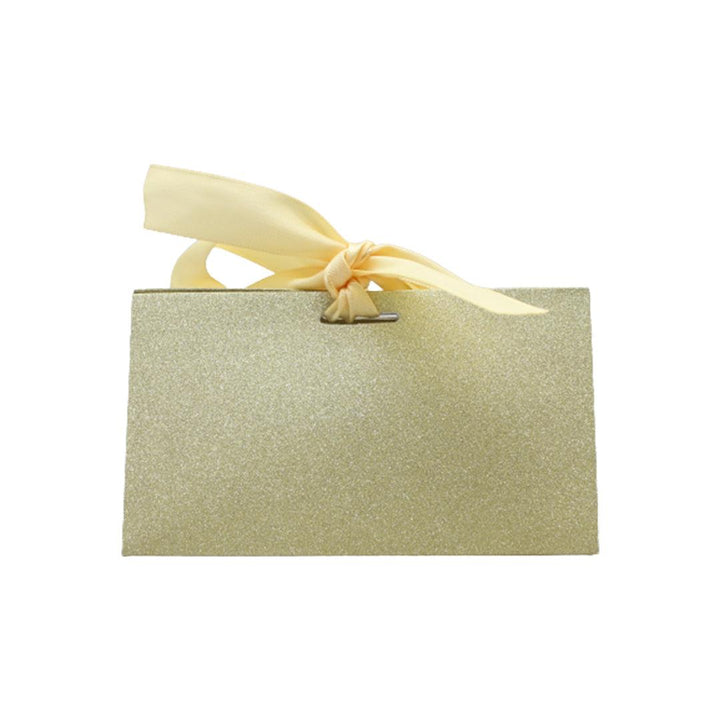 Gift Box Wedding Party Favor Box for Small Gift | Paper Box with Ribbon | Gold Color | Pack Of 10 - Bakeyy.com