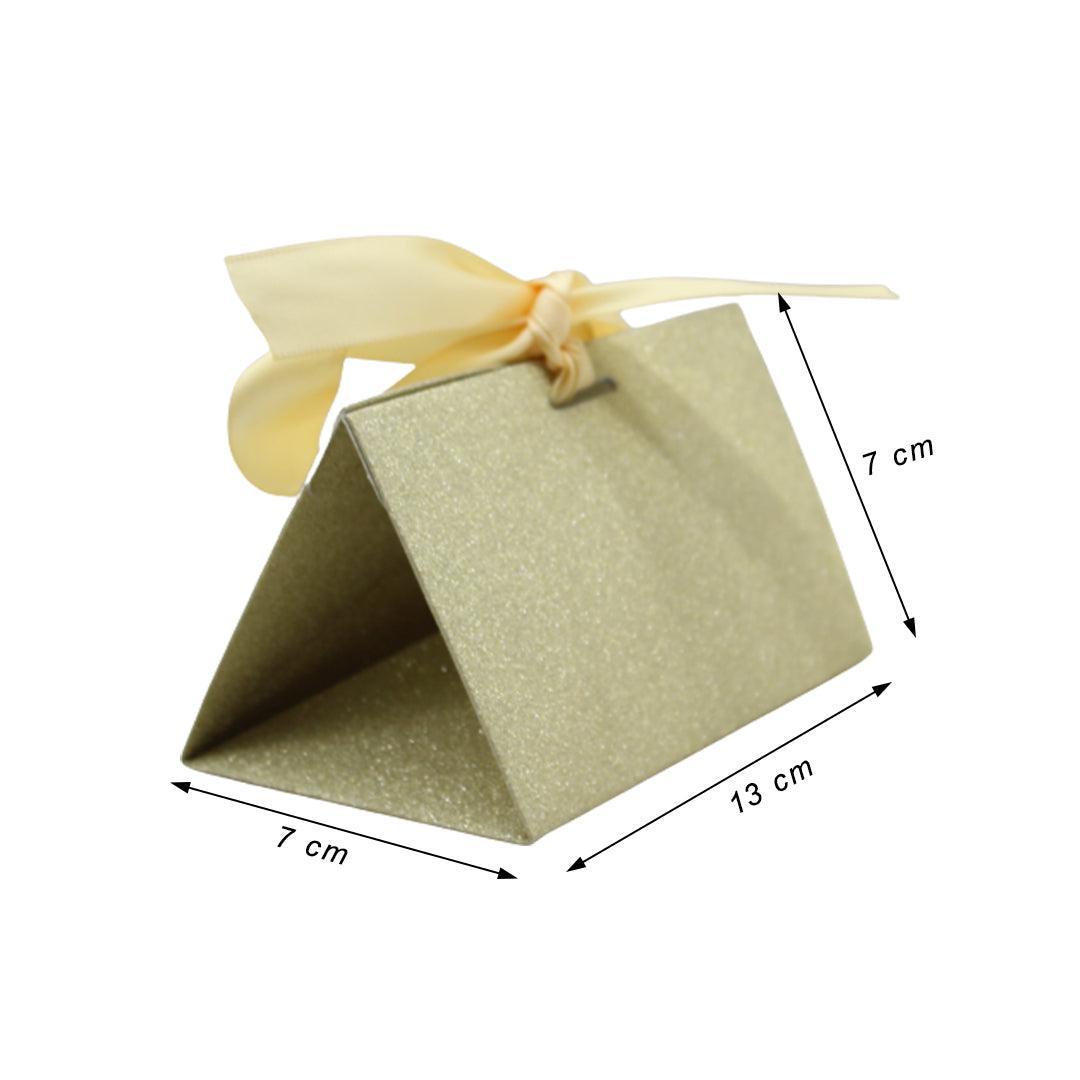 Gift Box Wedding Party Favor Box for Small Gift | Paper Box with Ribbon | Gold Color | Pack Of 10 - Bakeyy.com - India - Gift Box Wedding Party Favor Box for Small Gift | Paper Box with Ribbon | Gold Color | Pack Of 10 - Default Title