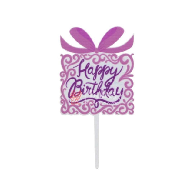 Gift Happy Birthday Cake Topper - Bakeyy.com - India - Gift Happy Birthday Cake Topper - Default Title