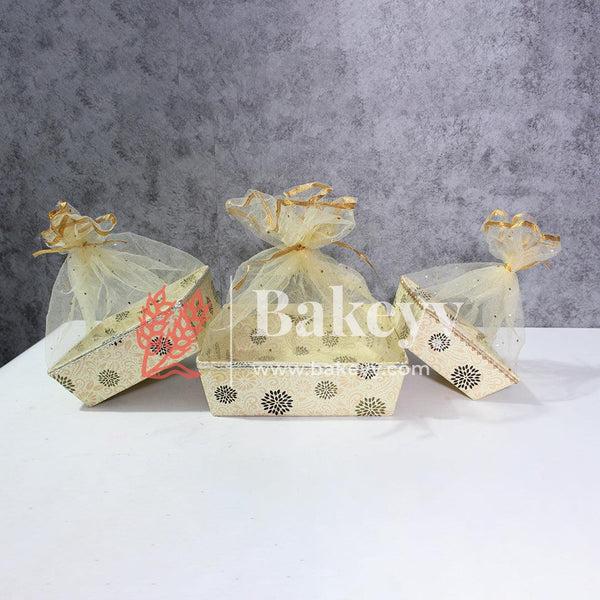 Floral Design -Themed Gifting Hamper |Cream With Beige And Green|(Pack Of 10) (Copy) (Copy) - Bakeyy.com - India