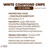 Morde White Compound Chips 500g – Smooth & Creamy Baking Chips for Cakes, Muffins, Desserts & Decoration