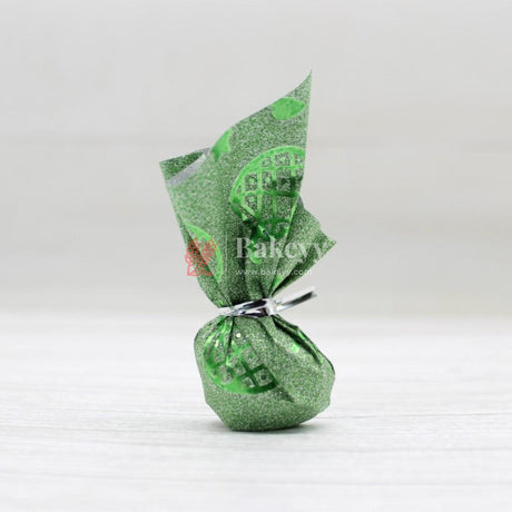 Glitter Matt Chocolate Wrappers | Green Colour with Green Cartoon Design works - Bakeyy.com - India - Glitter Matt Chocolate Wrappers | Green Colour with Green Cartoon Design works - Default Title