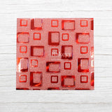 Glitter Matt Chocolate Wrappers | Red Colour with Red Square Design works - Bakeyy.com - India - Glitter Matt Chocolate Wrappers | Red Colour with Red Square Design works - Default Title