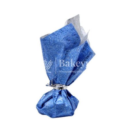 Glitter Matte Chocolate Wrappers | Blue Colour - Bakeyy.com - India - Glitter Matte Chocolate Wrappers | Blue Colour - Default Title