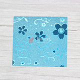 Glitter Matte Chocolate Wrappers | Blue Colour with Leaf works - Bakeyy.com - India - Glitter Matte Chocolate Wrappers | Blue Colour with Leaf works - Default Title