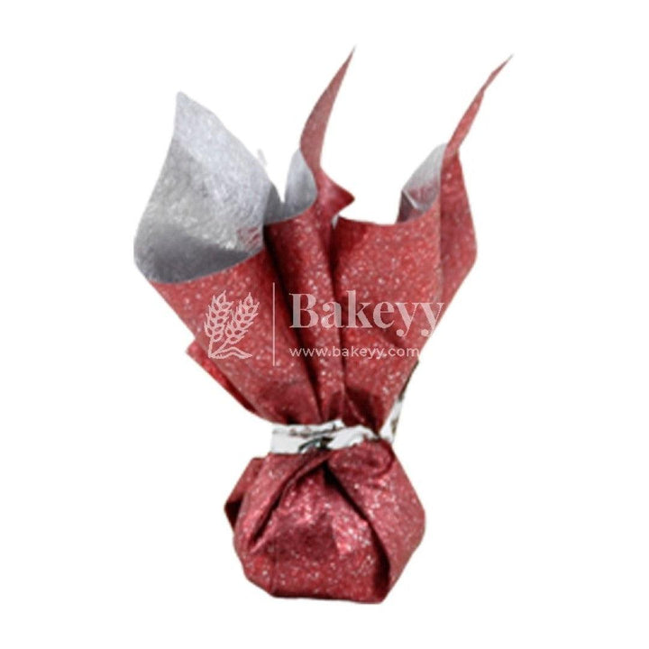 Glitter Matte Chocolate Wrappers | Maroon Colour - Bakeyy.com