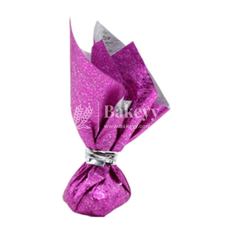 Glitter Matte Chocolate Wrappers | Pink Colour - Bakeyy.com - India - Glitter Matte Chocolate Wrappers | Pink Colour - Default Title