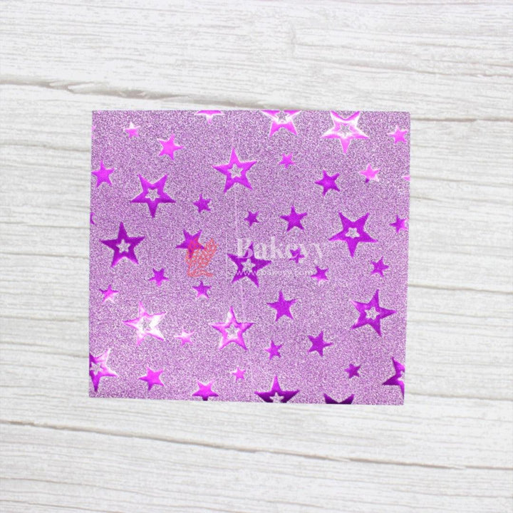 Glitter Matte Chocolate Wrappers | Purple Colour with Star works - Bakeyy.com