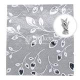 Glitter Matte Chocolate Wrappers | Silver Colour with leaves - Bakeyy.com - India - Glitter Matte Chocolate Wrappers | Silver Colour with leaves - Default Title