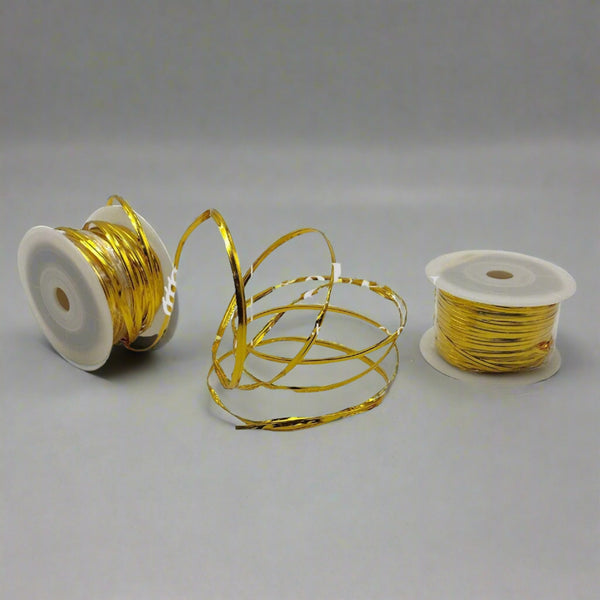Gold Aluminium Twist Ties | Twister Roll Gold 100 Yards - Bakeyy.com