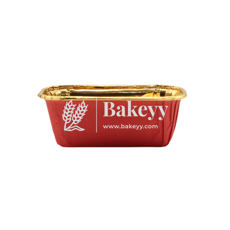 Gold Bake and Serve Rectangle Mould 100 g | Paper Baking Mould | Plum Cake Bar Mould | Pack of 50 - Bakeyy.com - India - Gold Bake and Serve Rectangle Mould 100 g | Paper Baking Mould | Plum Cake Bar Mould | Pack of 50 - Default Title