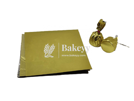 Gold Chocolate Wrapper |12x11.5cm Size | Matte Finish | - Bakeyy.com - India - Gold Chocolate Wrapper |12x11.5cm Size | Matte Finish | - Default Title