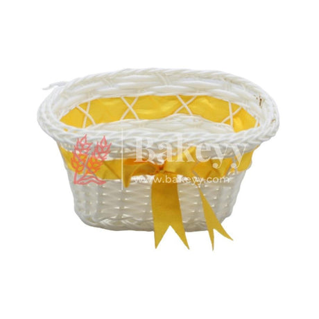Gold Color Imitated Idyllic Weaving Basket Storage | Home Decoration - Bakeyy.com - India - Gold Color Imitated Idyllic Weaving Basket Storage | Home Decoration - Default Title