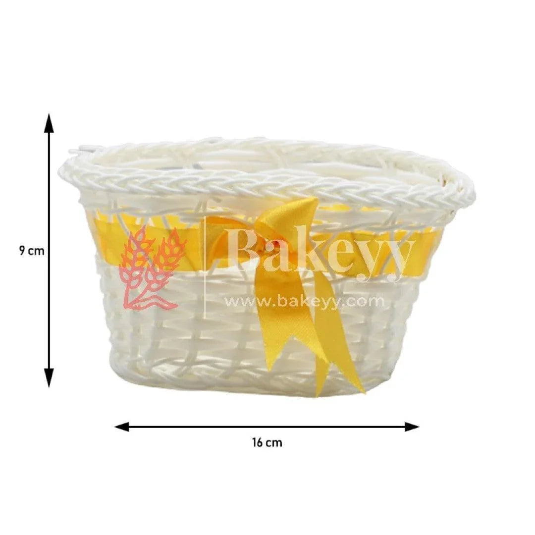 Gold Color Imitated Idyllic Weaving Basket Storage | Home Decoration - Bakeyy.com - India - Gold Color Imitated Idyllic Weaving Basket Storage | Home Decoration - Default Title