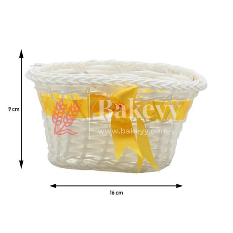 Gold Color Imitated Idyllic Weaving Basket Storage | Home Decoration - Bakeyy.com - India - Gold Color Imitated Idyllic Weaving Basket Storage | Home Decoration - Default Title