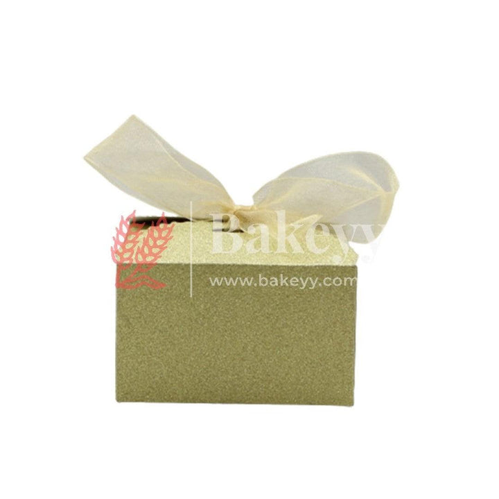 Gold Gift Box for Presents, 10 Pack Empty Kraft Gift Boxes with Ribbon For Packaging Candy, Cookie, Chocolate | Pack of 10 - Bakeyy.com