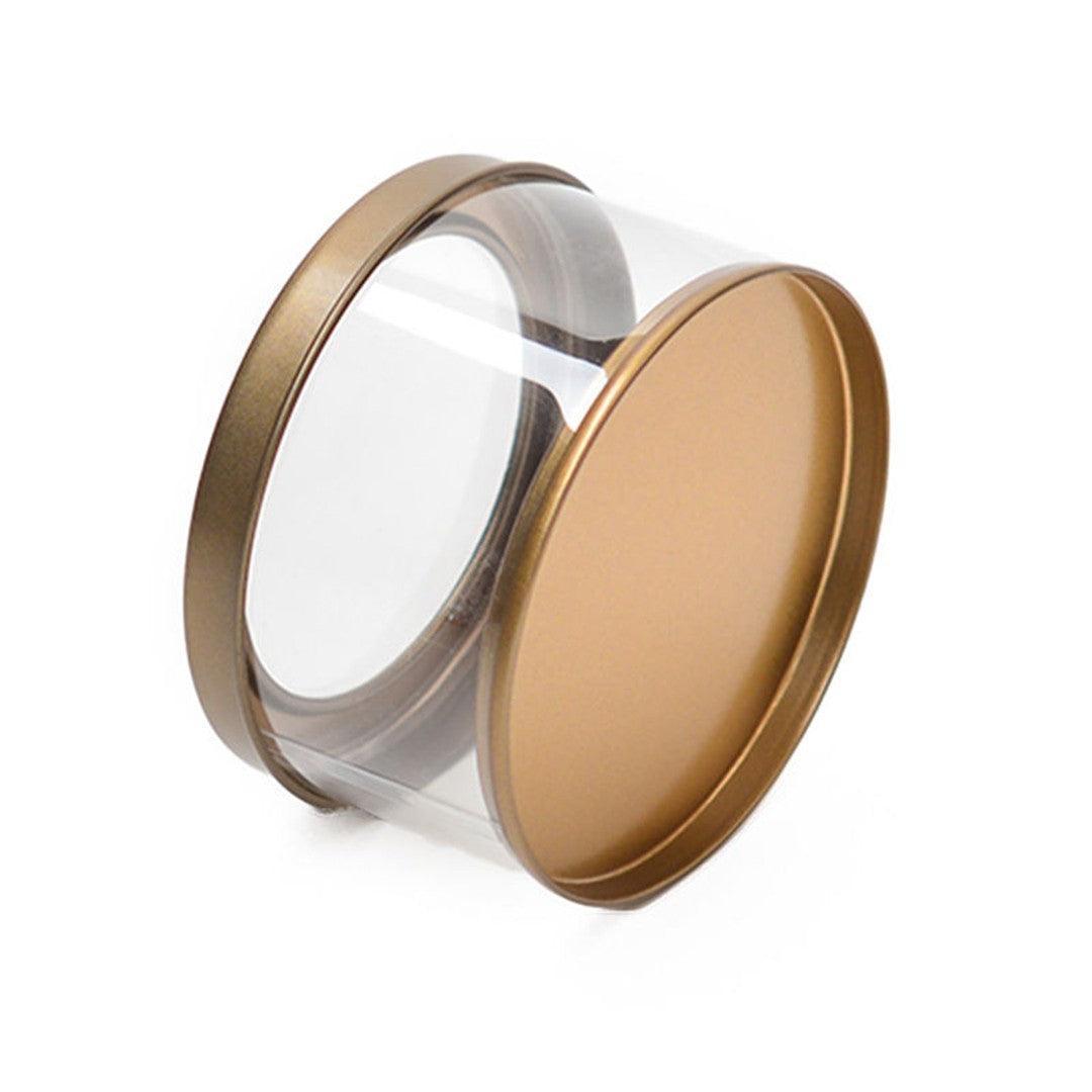 Gold Round Empty Decorative Acrylic Box | Gift Box | Chocolate Box | Sweet Box | Jewellery Box | Pvc Tin Box | Small - Bakeyy.com - India - Gold Round Empty Decorative Acrylic Box | Gift Box | Chocolate Box | Sweet Box | Jewellery Box | Pvc Tin Box | Small - Default Title