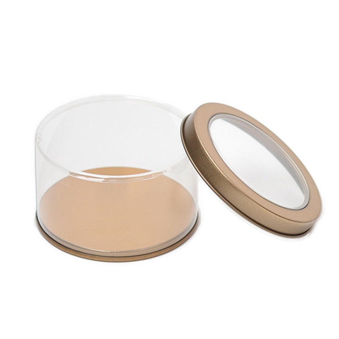 Gold Round Empty Decorative Acrylic Box | Gift Box | Chocolate Box | Sweet Box | Jewellery Box | Pvc Tin Box | Small - Bakeyy.com - India - Gold Round Empty Decorative Acrylic Box | Gift Box | Chocolate Box | Sweet Box | Jewellery Box | Pvc Tin Box | Small - Default Title