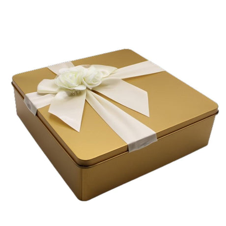 Gold Square Empty Decorative Tin Box | Gift Box | Chocolate Box | Sweet Box | Jewellery Box | Luxury Box | Pack of 2 - Bakeyy.com - India - Gold Square Empty Decorative Tin Box | Gift Box | Chocolate Box | Sweet Box | Jewellery Box | Luxury Box | Pack of 2 - Default Title