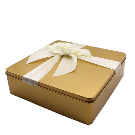 Gold Square Empty Decorative Tin Box | Gift Box | Chocolate Box | Sweet Box | Jewellery Box | Luxury Box | Pack of 2 - Bakeyy.com - India - Gold Square Empty Decorative Tin Box | Gift Box | Chocolate Box | Sweet Box | Jewellery Box | Luxury Box | Pack of 2 - Default Title